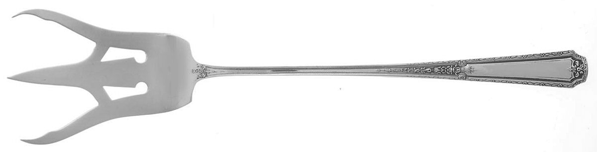 Louis XIV (Sterling, 1924, No Monograms) Large Lettuce Serving Fork by Towle Silver-1