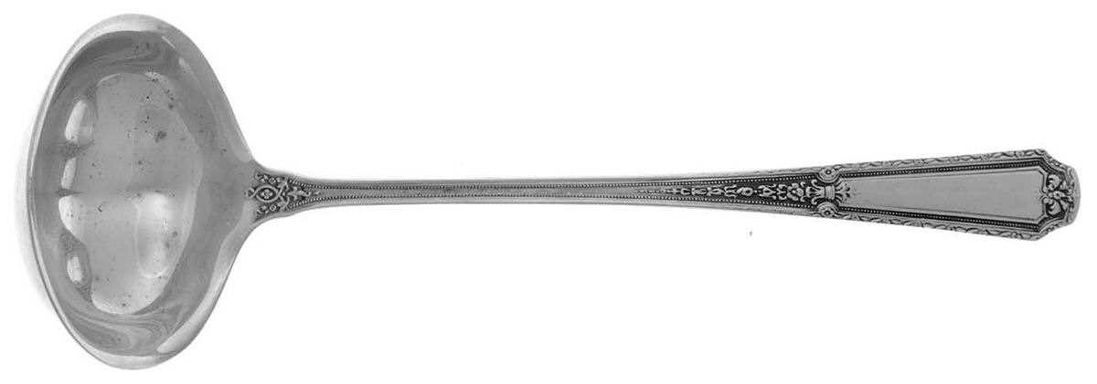 Louis XIV (Sterling, 1924, No Monograms) Solid Piece Cream Ladle by Towle Silver-1
