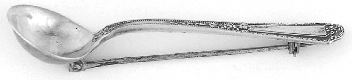 Louis XIV (Sterling, 1924, No Monograms) Lapel Pin by Towle Silver-1