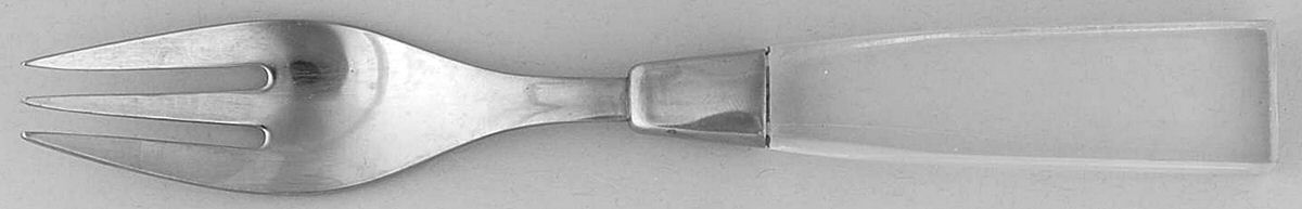 Lucite (Stainless, Clearplastichdl) Individual Salad Fork by Towle Silver-1