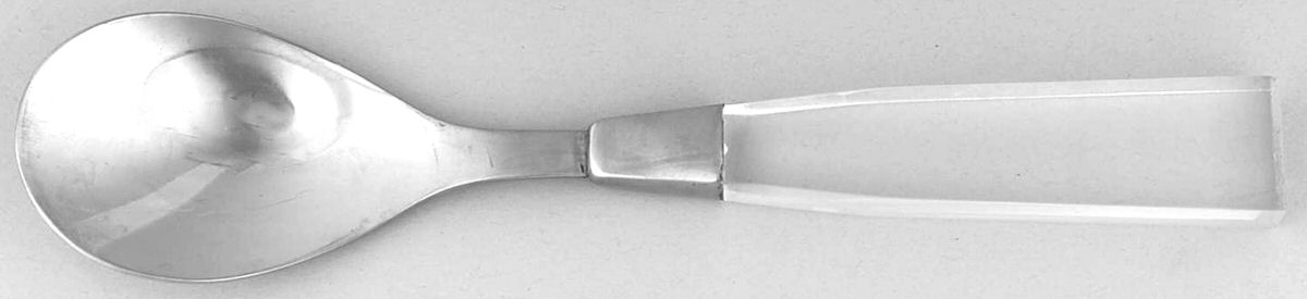 Lucite (Stainless, Clearplastichdl) Place/Oval Soup Spoon by Towle Silver-1