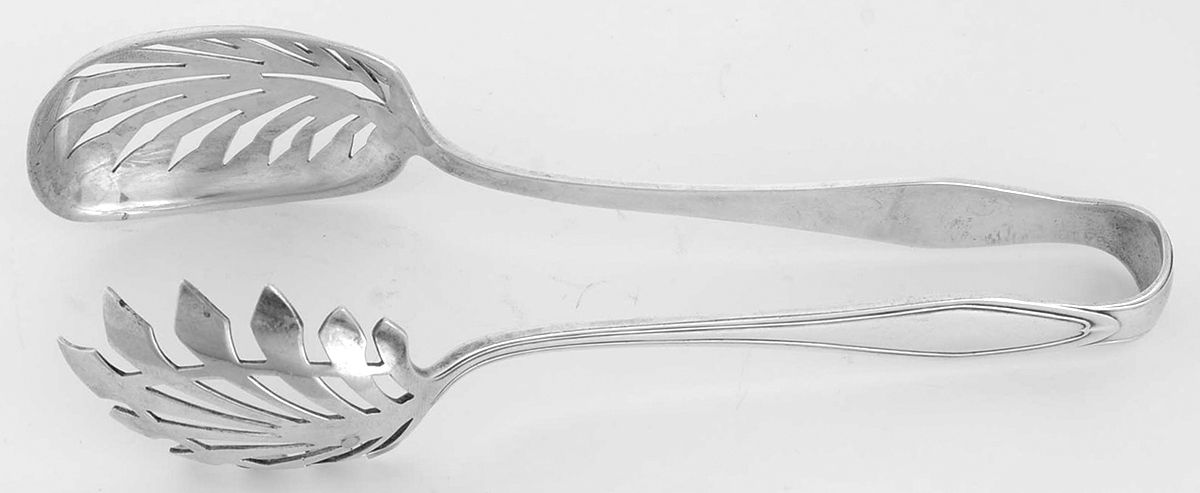 Mary Chilton (Sterling, 1912, No Monos) Large Ice Serving Tongs by Towle Silver-1