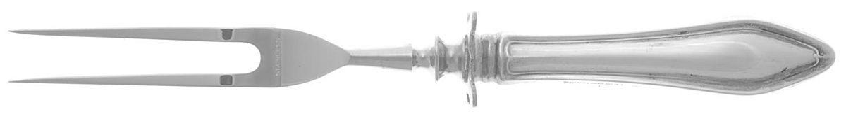 Mary Chilton (Sterling, 1912, No Monos) Small Steak Carving Fork with Stainless Prongs by Towle Silver-1
