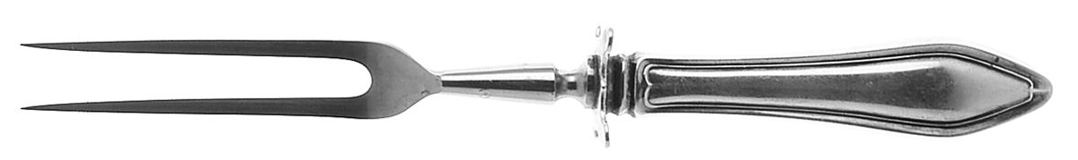Mary Chilton (Sterling, 1912, No Monos) Small Steak Carving Fork with Stainless Prongs by Towle Silver-1