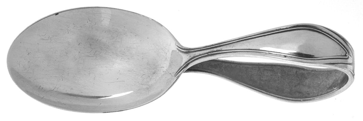 Mary Chilton (Sterling, 1912, No Monos) Curved Handle Baby Spoon by Towle Silver-1