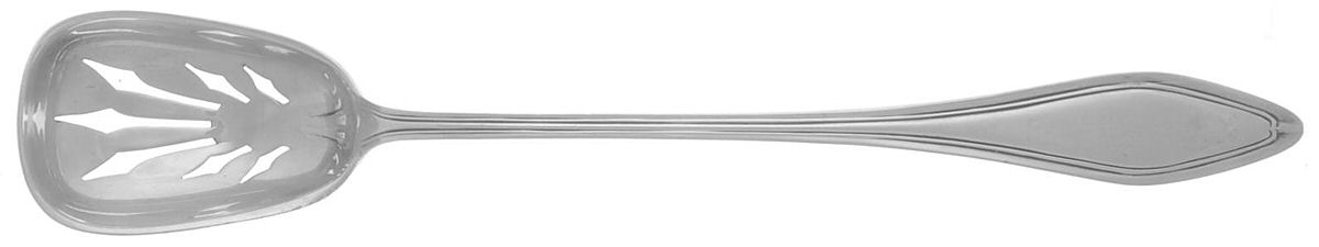 Mary Chilton (Sterling, 1912, No Monos) Pierced Bowl Short Handle Olive Spoon by Towle Silver-1