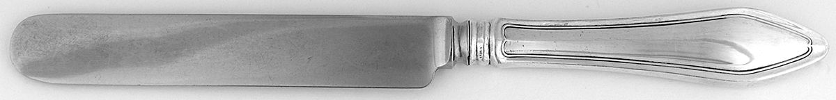 Mary Chilton (Sterling, 1912, No Monos) Blunt Hollow Handle Knife W/Bolster by Towle Silver-1