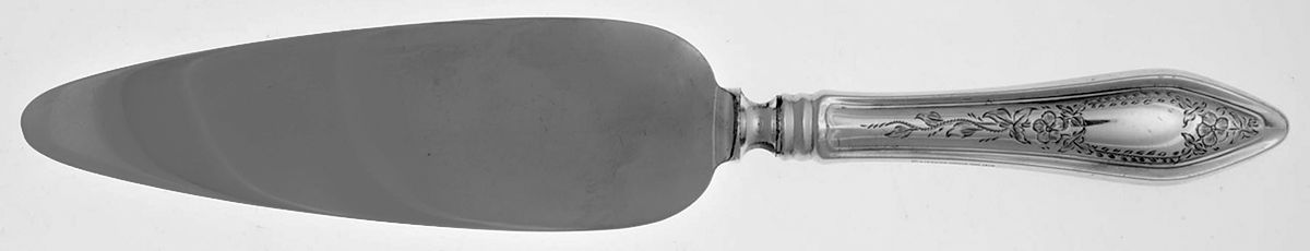 Mary Chilton-Eng No.1 (Sterling, 1912, No Monograms) Pie Server with Silverplate Blade by Towle Silver-1