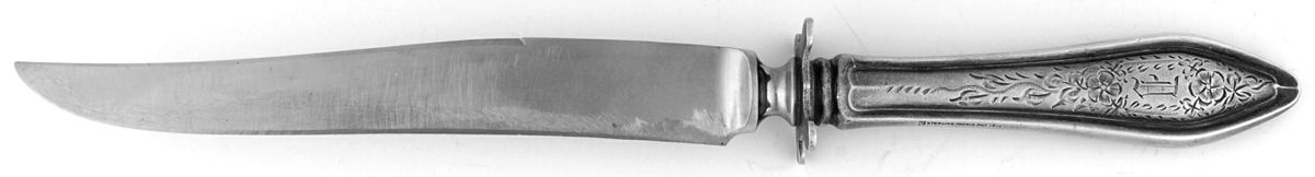 Mary Chilton-Eng No.1 (Sterling, 1912, No Monograms) Small Steak Carving Knife with Stainless Blade by Towle Silver-1