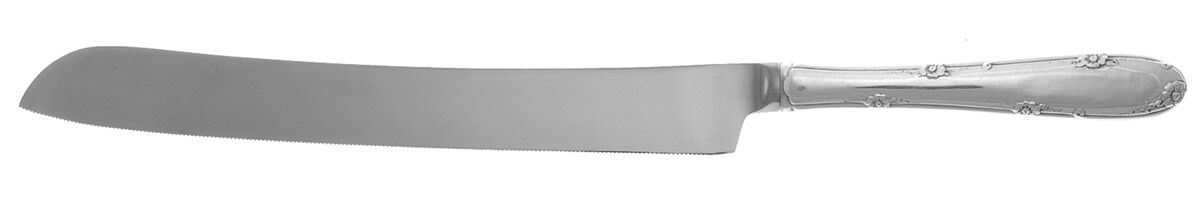 Madeira (Sterling, 1948, No Monograms) Wedding Cake Knife with Stainless Blade HC by Towle Silver-1