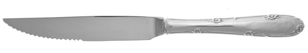 Madeira (Sterling, 1948, No Monograms) Steak Knife Individual Hollow, Serrate HC by Towle Silver-1