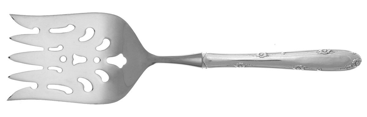 Madeira (Sterling, 1948, No Monograms) Fish Serving Fork with Stainless Tines HC by Towle Silver-1