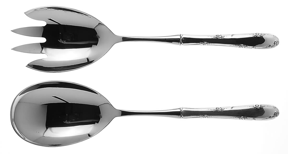Madeira (Sterling, 1948, No Monograms) 2 Pc Salad Set with Stainless Bowl by Towle Silver-1