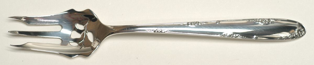 Madeira (Sterling, 1948, No Monograms) Pickle Fork Pierced with Short Handle HC by Towle Silver-1
