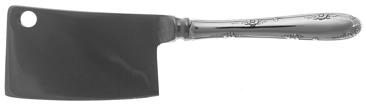 Madeira (Sterling, 1948, No Monograms) Cheese Cleaver with Stainless Blade by Towle Silver-1