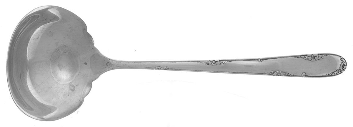 Madeira (Sterling, 1948, No Monograms) Solid Piece Cream Ladle by Towle Silver-1