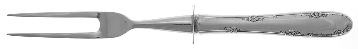 Madeira (Sterling, 1948, No Monograms) Small Steak Carving Fork with Stainless Prongs by Towle Silver-1