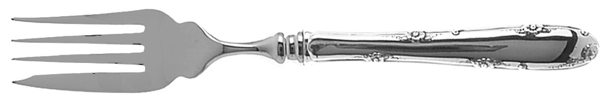Madeira (Sterling, 1948, No Monograms) Individual Hollow Fish Fork, Stainless Tines by Towle Silver-1