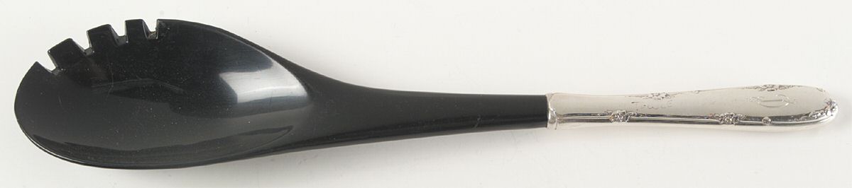 Madeira (Sterling, 1948, No Monograms) Salad Serving Fork with Plastic Prongs by Towle Silver-1