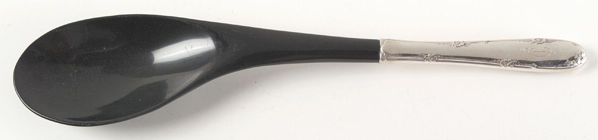 Madeira (Sterling, 1948, No Monograms) Salad Serving Spoon with Plastic Bowl by Towle Silver-1