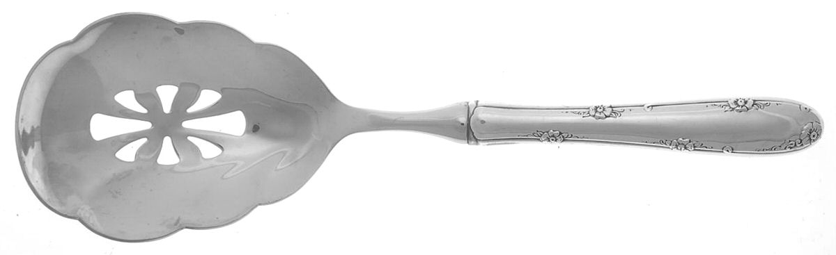 Madeira (Sterling, 1948, No Monograms) Pierced Serving Spoon with Stainless Bowl by Towle Silver-1