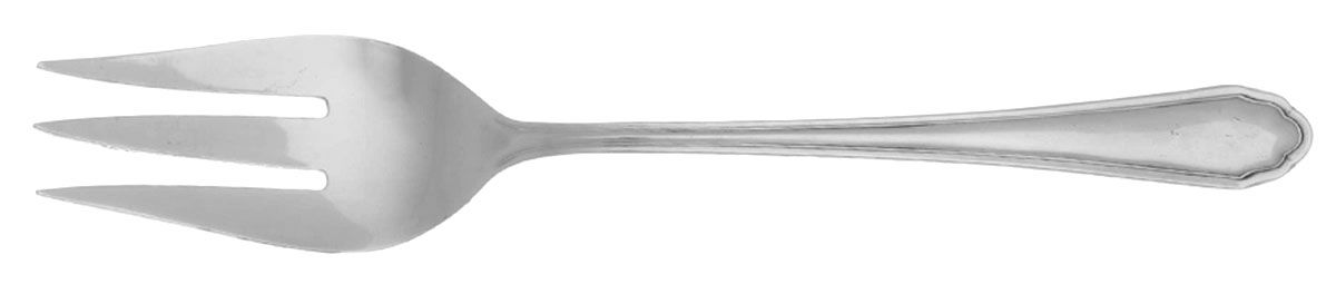 Magic Flute (Stainless) Large Solid Cold Meat Serving Fork by Towle Silver-1