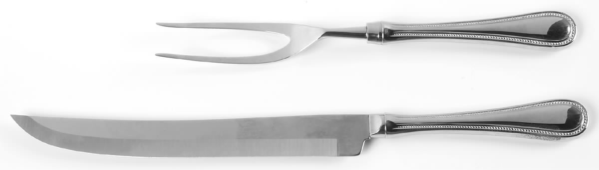 Manchester (Stainless) Large 2-Piece Roast Carving Set w/Stainless Blade by Towle Silver-1