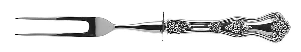 Margaux (Sterling, 1983) Small Steak Carving Fork with Stainless Prongs by Towle Silver-1