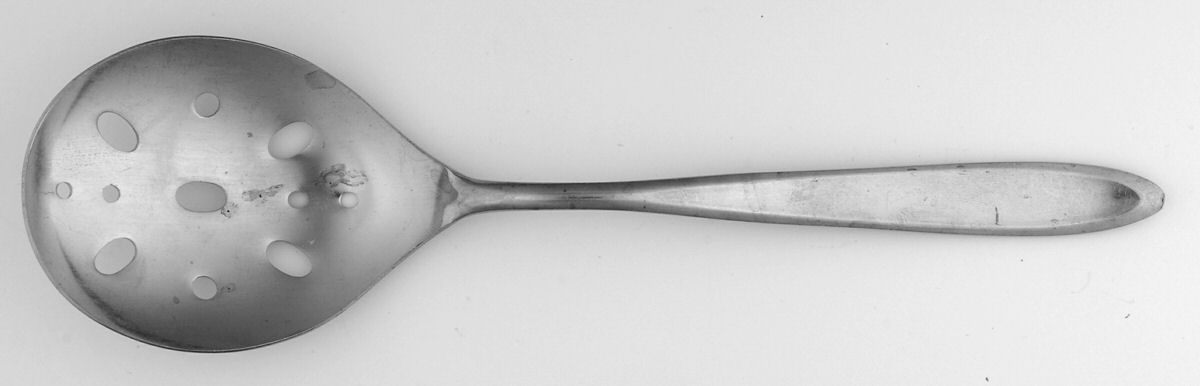 Mark VII (Stainless) Large Solid Pierced Serving Spoon by Towle Silver-1