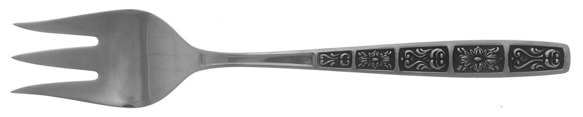 Medallion (Stainless) Large Solid Cold Meat Serving Fork by Towle Silver-1