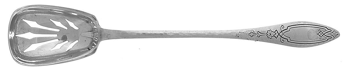 Merrimack (Sterling, 1916) Pierced Bowl Short Handle Olive Spoon by Towle Silver-1