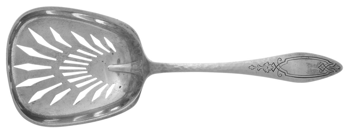Merrimack (Sterling, 1916) Pierced Nut Serving Spoon by Towle Silver-1