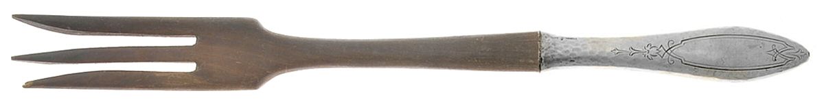 Merrimack (Sterling, 1916) Salad Serving Fork with Wooden Prongs by Towle Silver-1