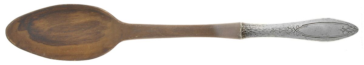 Merrimack (Sterling, 1916) Salad Serving Spoon with Wooden Bowl by Towle Silver-1