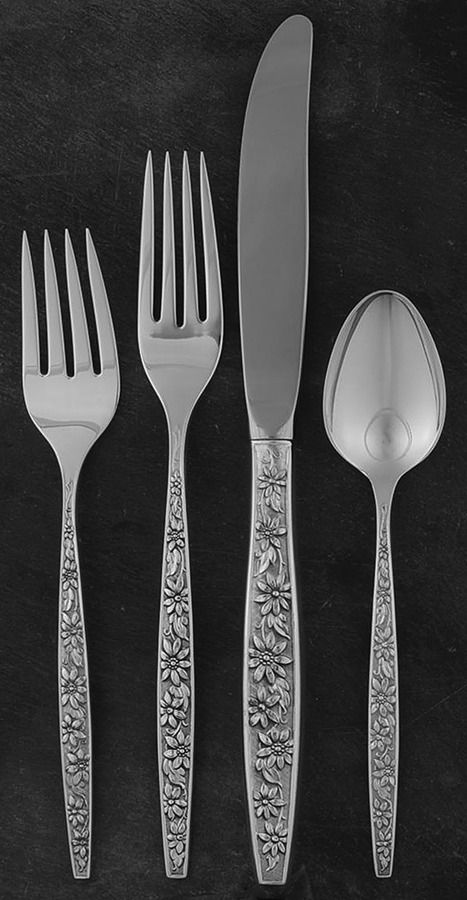 Meadow Song (Sterling, 1967) 4 Piece Place Size Setting by Towle Silver-1