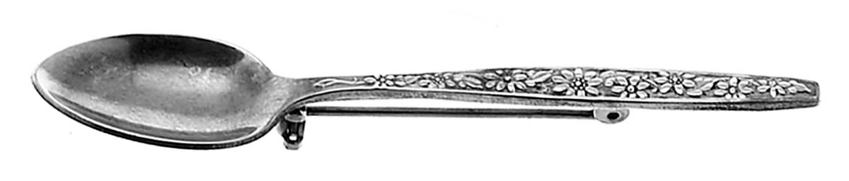 Meadow Song (Sterling, 1967) Lapel Pin by Towle Silver-1
