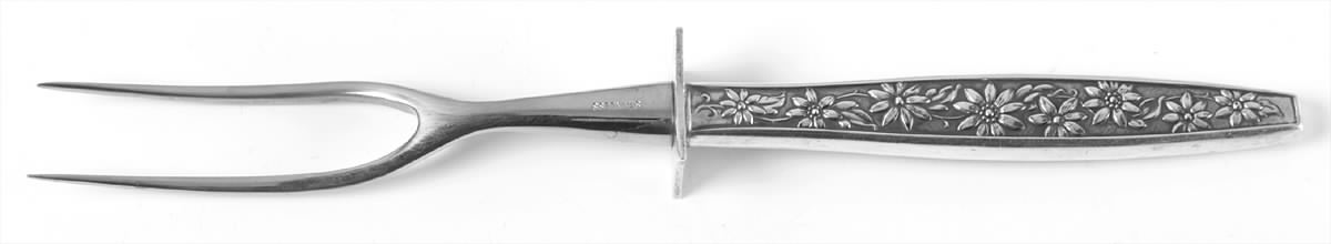 Meadow Song (Sterling, 1967) Small Carving Fork W/Sterling Guard by Towle Silver-1