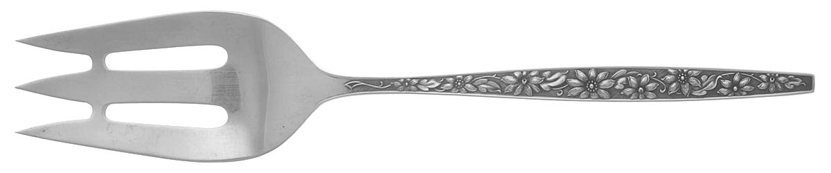 Meadow Song (Sterling, 1967) Large Solid Cold Meat Serving Fork by Towle Silver-1