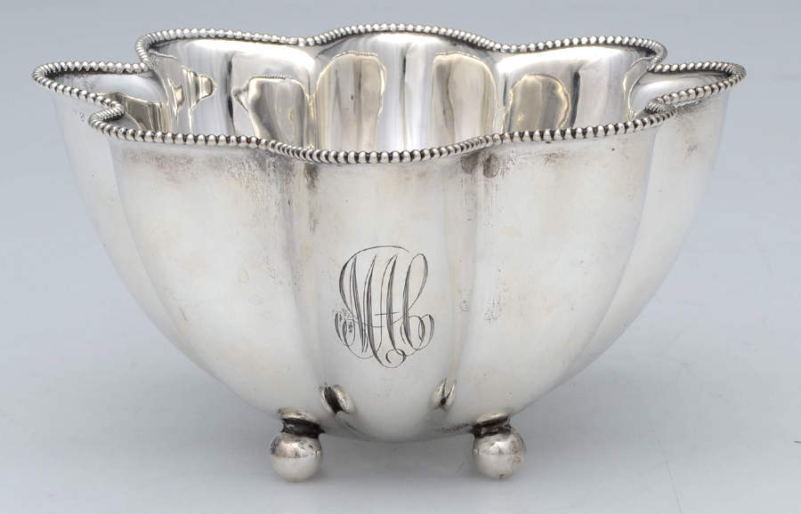 4866 (Sterling, Hollowware) Sterling Footed Bon Bon Bowl by Towle Silver-1