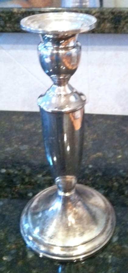 Sterling Hollowware 7" Weighted Candlestick by Towle Silver-1