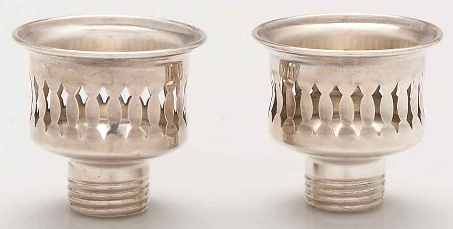 Sterling Hollowware Pair of 2" Pierced Candle Holder Pegs by Towle Silver-1