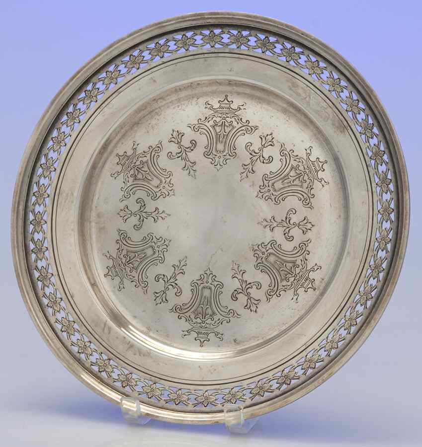 Sterling Hollowware Sterling Pierced Bread and Butter Plate by Towle Silver-1