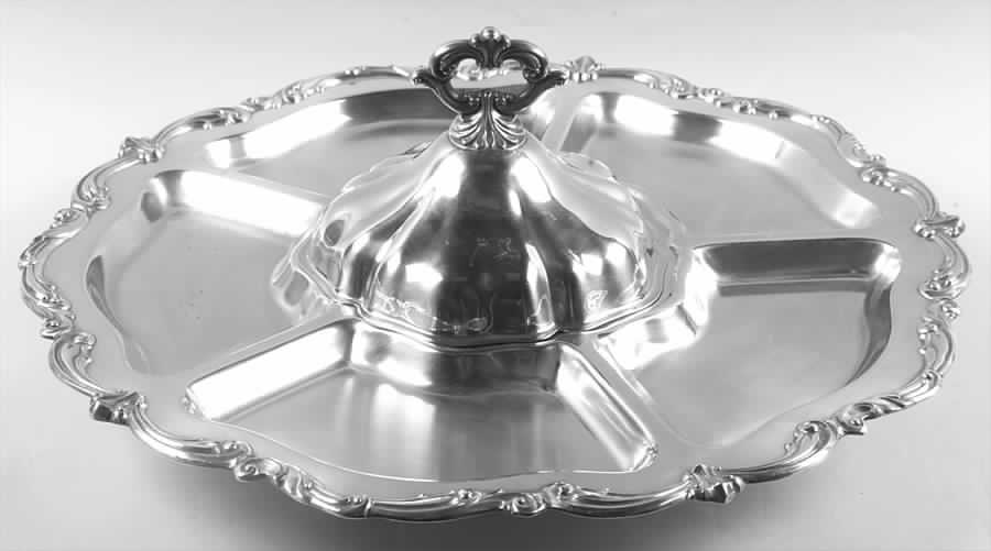 Silverplate Hollowware Lazy Susan, Missing Liner by Towle Silver-1