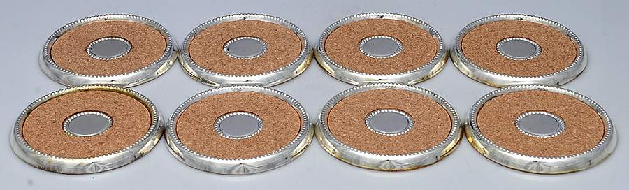 Silverplate Hollowware Coaster Set-8 Coasters by Towle Silver-1