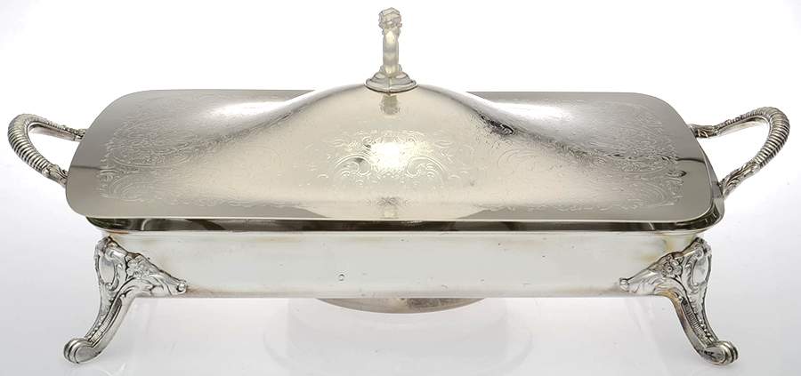 Silverplate Hollowware Electric Food Warmer with Cord by Towle Silver-1