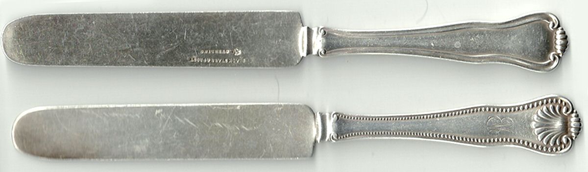 Newport Shell (Sterling, 1910, No Monograms) Solid Dessert/Tea Knife by Towle Silver-1