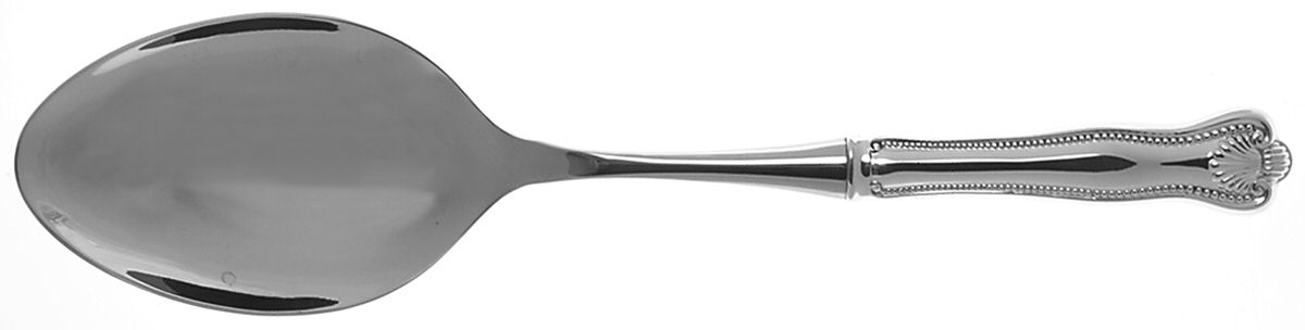 Newport Shell (Sterling, 1910, No Monograms) Dressing Spoon with Stainless Bowl by Towle Silver-1