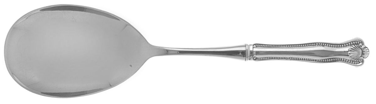 Newport Shell (Sterling, 1910, No Monograms) Salad Servng Spoon with Stainless Bowl by Towle Silver-1