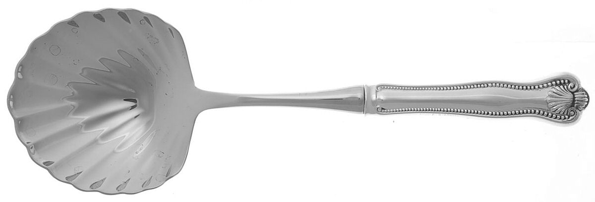 Newport Shell (Sterling, 1910, No Monograms) Casserole Spoon with Stainless Shell Bowl by Towle Silver-1