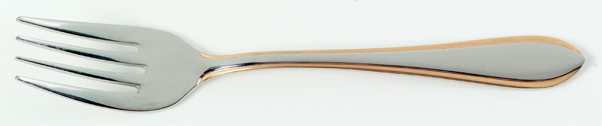 Newbury Thread Gold (Stainless) Individual Salad Fork by Towle Silver-1